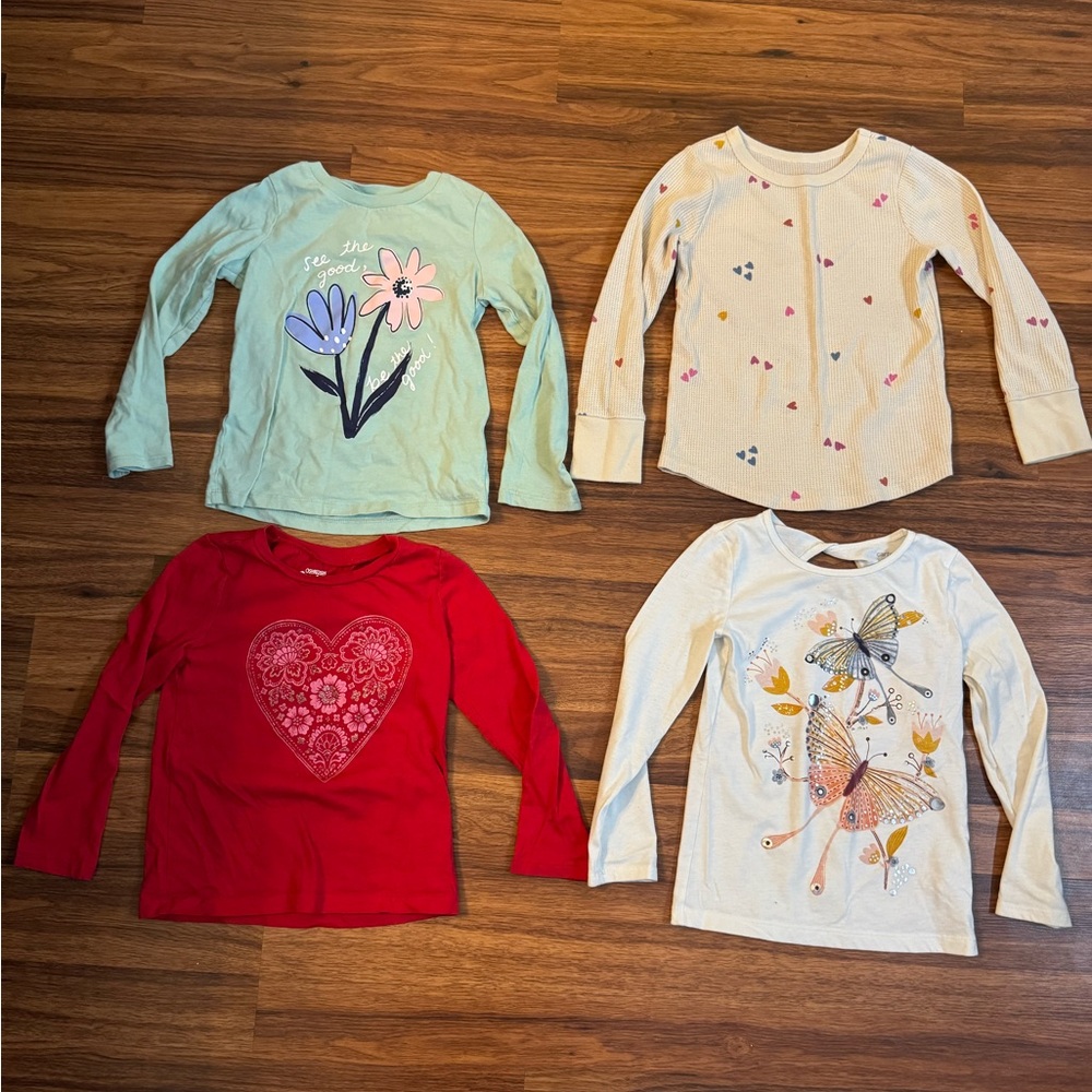 Toddler lot 4 long sleeve shirts